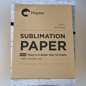 Hiipoo Sublimation Paper 120G 8.5x11 - At least 97 Sheets Still Remaining in Box